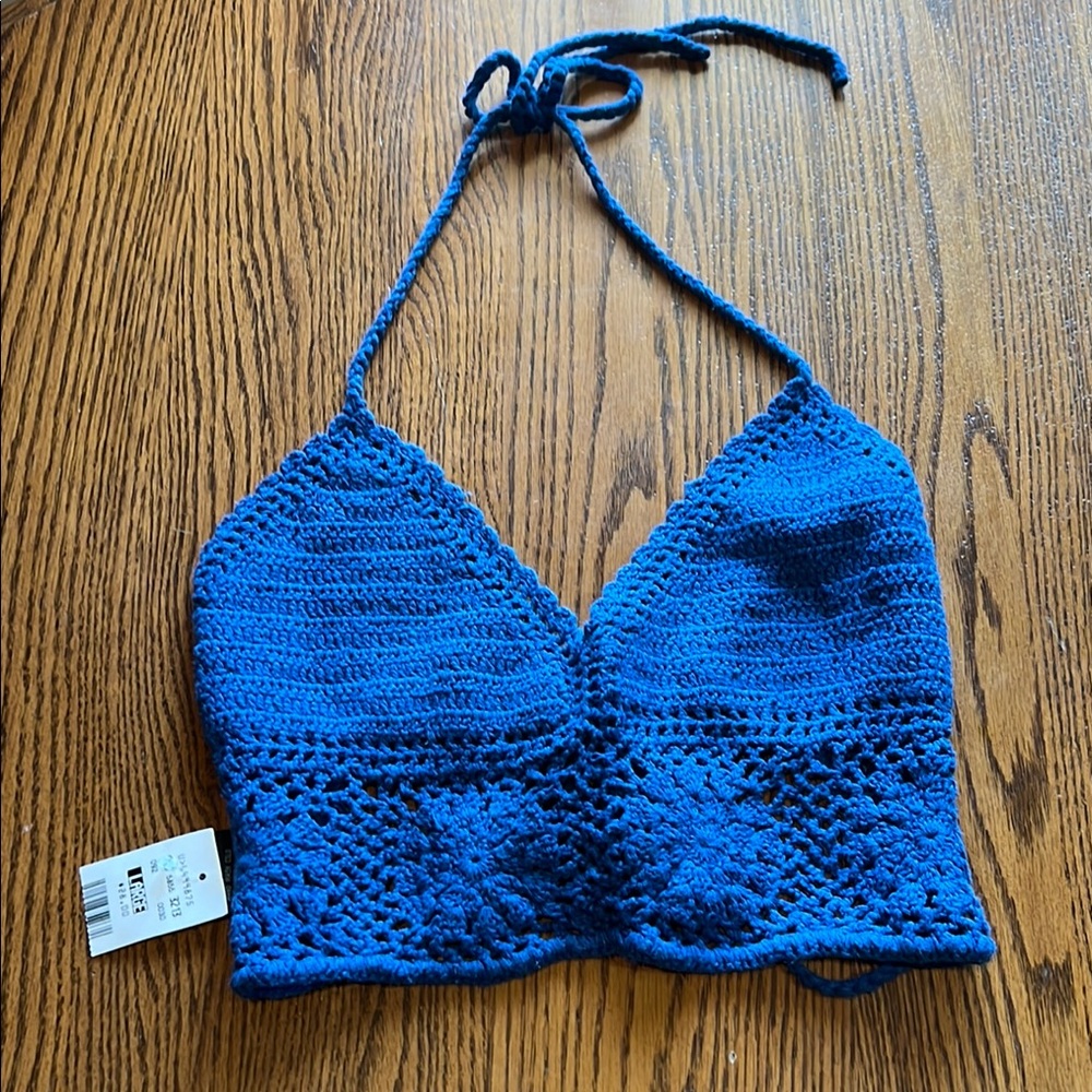 Coolwear USA Blue Knit Halter Top